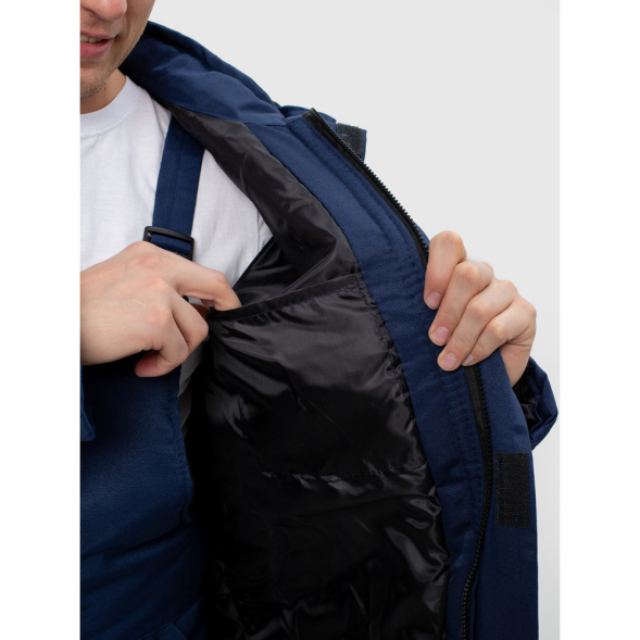 Рабочий зимний костюм БРН-М с полукомбинезоном и светоотражающими элементами