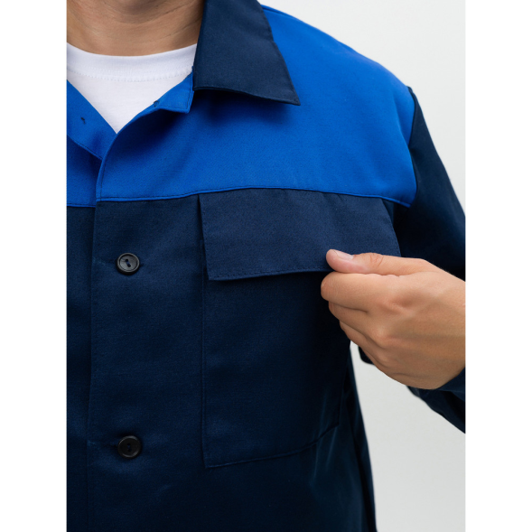 Мужской летний рабочий костюм из смесовой ткани с усилением, курткой и брюками