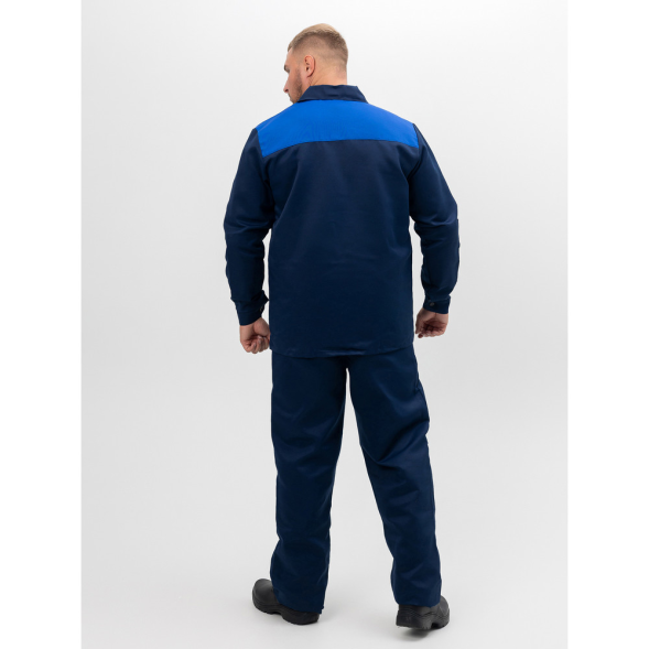 Мужской летний рабочий костюм из смесовой ткани с усилением, курткой и брюками